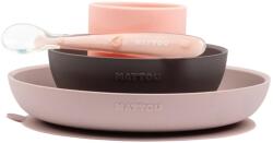  Nattou étkészlet szilikon 4 részes pohárral pink-padlizsán (877763-61670083)