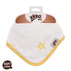  Xkko nyálkendő patentos bambusz citromsárga csillagok BMBBND018 (BMBBND018-32598464)