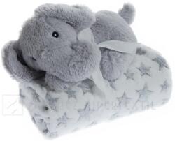 Gamberritos wellsoft takaró 80x110cm plüss játékkal elefánt szürke 10899 (10899-69671196)
