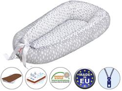 Scamp babafészek kókuszbetétes Little Clouds White Grey BF001 (BF001-68783098)