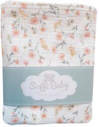 Soffi Baby Baby takaró muszlin dupla virágmintás 70x90cm (PATURA SOFFI MUSELINA 70*90 MO-69736742)