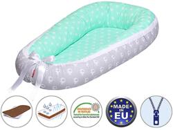 Scamp babafészek kókuszbetétes Green Grey Elephant BF006 (BF006-68783089)