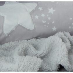 Gamberritos takaró plüss 80x110cm csillagos szürke 10721 (10721-69858759)