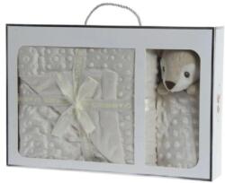 Gamberritos takaró - plüss 80x110cm - szundikendővel bézs 10887 (10887-69859240)