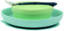  Nattou étkészlet szilikon 3 részes zöld-kék (876773-64887566)