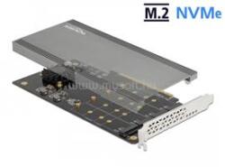 Delock PCI Expresz x16 kártya - 4 x belső NVMe M. 2 M-kulcs hűtőbordával és ventilátorral - elágazás (DL90050) (DL90050)