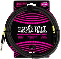 Ernie Ball Headphone Extension Cable 1/4 to 3.5mm 10' Black