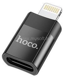 hoco. iPhone 14 Pro / 14 Plus / 14 UA17 adapter Type-C aljzat - lightning, adatátvitel és töltés, FEKETE (HOCO_UA17_TYPE-C) (HOCO_UA17_TYPE-C)