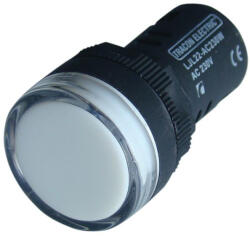 Tracon LED-es jelzőlámpa, fehér 12V d=22mm LJL22-WA Tracon (LJL22-WA)