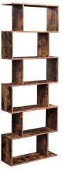 VASAGLE Bibliotecă rustică VASAGLE, 6 rafturi, maro, 190, 5 cm (LBC61BX) Raft