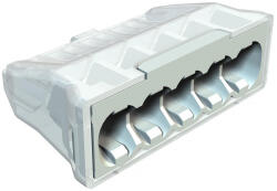 OBO 2054507 ötös tömör rugós vezeték összekötő, világosszürke 5x2, 5mm2 (2054507)