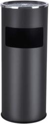 SONGMICS Coș de gunoi cu scrumieră, negru, 17L, oțel inoxidabil, ant- (LTB17C) Cos de gunoi