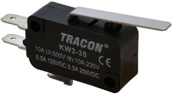 TRACON mikrokapcsoló, rugószáras 28mm, 250V/16(4)A, 4, 8x0, 8 mm, IP00 KW3-35 (KW3-35)
