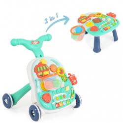 Moni Toys 2in1 járássegítő kisasztallá alakítható, kosárral kék