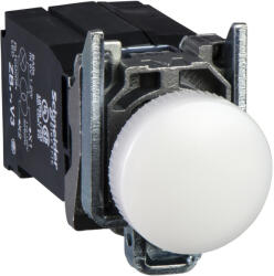 Schneider Electric Harmony XB4 - XB4BV41 - komplett fém BA9s izzós jelzőlámpa, Ø22, 230VAC, fehér (XB4BV41)