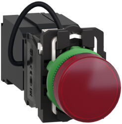 Schneider Electric Harmony XB5 - XB5AV5B4 - komplett műanyag LED jelzőlámpa, Ø22, 400VAC, piros (XB5AV5B4)