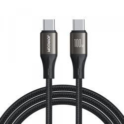 JOYROOM Cablu Date si Incarcare USB-C - USB-C Joyroom S-A25 Light-Speed, 100W, 1.2m, Negru - gsmnet