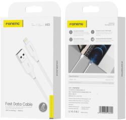 FONENG X63 Lightning USB kábel 2.1A 1M Fehér