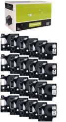 AIMO Set 20 etichete compatibile DYMO LabelManager 12 mm negru pe transparent pentru prize si intrerupatoare S0720500 (A45010P20)