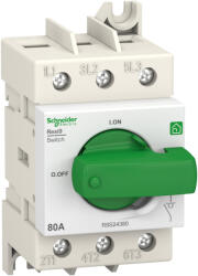 Schneider Electric Resi9 - R9S24380 - Moduláris forgócsapos kapcsoló, 3P, 80A (R9S24380)