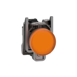 Schneider Electric Harmony XB4 - XB4BVG5 - komplett fém LED jelzőlámpa, Ø22, 120VAC, narancssárga (XB4BVG5)