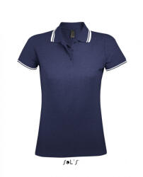 SOL'S Női galléros póló SOL'S SO00578 Sol'S pasadena Women - polo Shirt -2XL, French Navy/White