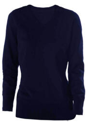 Kariban Női Kariban KA966 Ladies' v-neck Jumper -XS, Navy