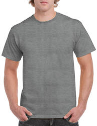 Gildan Férfi póló Rövid ujjú Gildan Heavy Cotton Adult T-Shirt - M, Heather grafitszürke