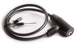  Kábelzár egyenes kulcsos fekete 6 x 650 mm (ZX1202)