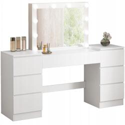  Fehér sminkasztal tükrökkel, modern loft stílusban