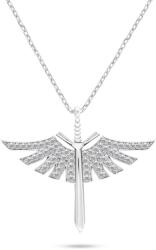 Brilio Silver Stílusos ezüst nyaklánc Angyalszárny cirkónium kövekkel NCL144W