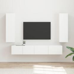 vidaXL Комплект ТВ шкаф 3 бр. Бяло Инженерна дървесина (3408979)