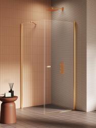 NEW TRENDY New Soleo Gold Brushed cabină de duș 100x80 cm dreptunghiular auriu periat/sticlă transparentă K-4179 (K4179)
