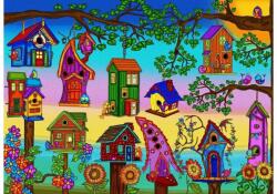 JaCaRou JP-MO100009 - Bird houses - 1000 db-os puzzle (JP-MO100009)