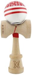 Kendama X Jucarie de indemanare din lemn, Kendama X, Flippy, Chicanos, King Size V3, Super Sticky, 18 cm, Rosu, Alb