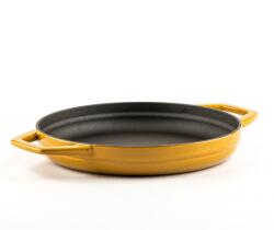 Hosse öntöttvas duplafüles serpenyő 22 cm, zománcozott sárga