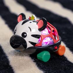 Oball Autó és csörgő 2in1 Curious Car zebra Zen 3hó+ - pepita