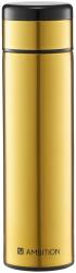 Ambition Indi rozsdamentes acél termosz, 420 ml, LCD hőmérsékletjelzővel, arany (42190)