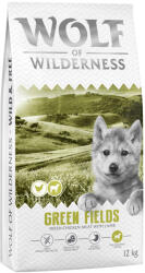 Wolf of Wilderness 2x12kg Little Wolf of Wilderness Junior 'Green Fields' bárány - gabonamentes száraz kutyatáp