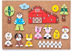 Woodyland Placa de pluta lemnoasa cu forme de cuie - Animale, 150 bucati (102190701)