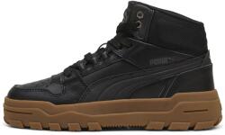 PUMA Puma, Rebound Abrupt bőrsneaker szintetikus részletekkel, Fekete, Fahéjbarna, 37.5 EU (398874-02-4.5)