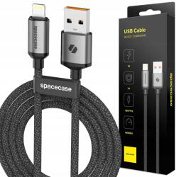 Spacecase Lightning USB kábel 100cm, 3A, grafit