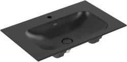 Villeroy & Boch Finion mosdótál 80x50 cm négyszögletes beépíthető fekete matt 416484R7 (416484R7)
