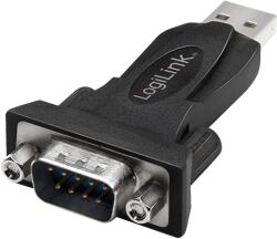 LogiLink ADAPTOR USB LOGILINK, USB 2.0 (T) la Serial DB9M (9-pin)(RS232)(T), negru, AU0002F (include TV 0.06 lei) (AU0002F)