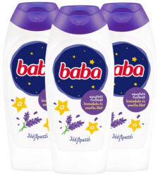 Baba nyugtató Jóéjtpuszi tusfürdő levendula és vanília illat (3x400 ml)
