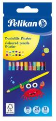 Pelikan Pelikan Bicolor 12 db ceruzában 24 szín színesceruza készlet (700146) (700146)