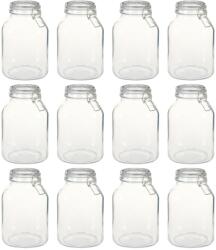 vidaXL 12 db üvegedény fedéllel 3 l (50821)