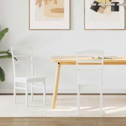 vidaXL Étkezőszék 2 pcs Fehér Tömör Gumi Fa (42020498)