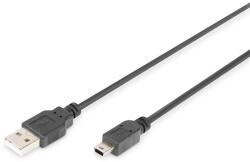 ASSMANN Anschlusskabel USB2.0/A -> miniB St/St 1.0m schwarz (DB-300130-010-S) (DB-300130-010-S)