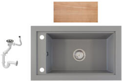 NERO Panama P686-427S Gránit Mosogató + Szifon + Deszka Szürke
